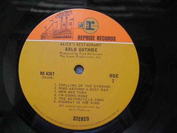 Arlo Guthrie : Alice's Restaurant (LP, Album, RP, Ora)