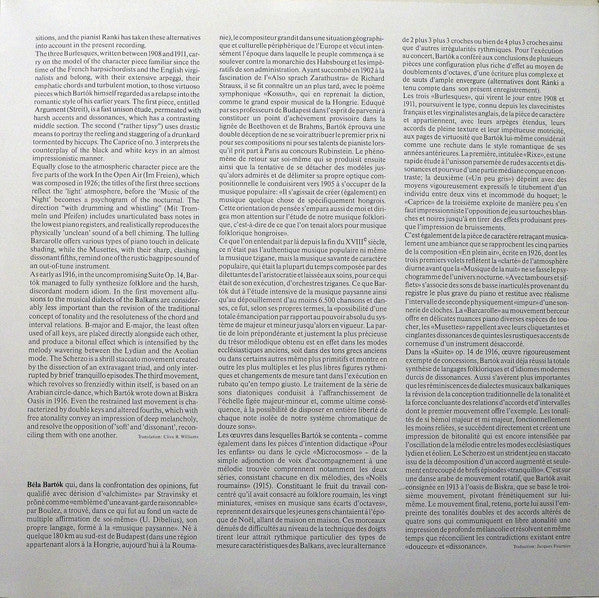 Béla Bartók, Dezső Ránki : Klavierwerke - Piano Works (LP, RP, Gat)