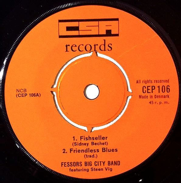 Fessor's Big City Band Featuring Steen Vig : Fessors Big City Band Featuring Steen Vig (7", EP)