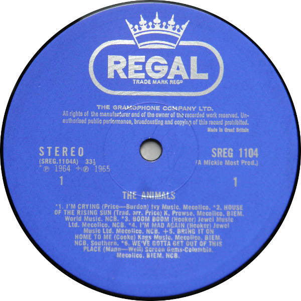 The Animals : The Animals (LP, Comp, RE)