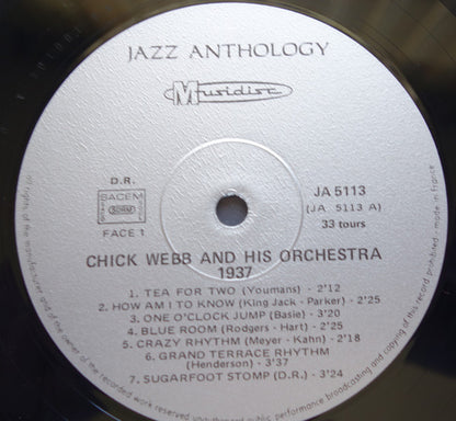 Chick Webb And His Orchestra : Original Sessions 1937/1939 (LP, Album, Mono)