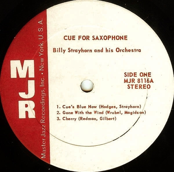 Billy Strayhorn's Septet : Cue For Saxophone (LP, Album, RE)