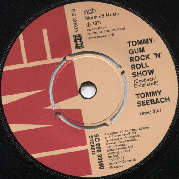 Tommy Seebach : Tommygum Rock 'N Roll Show (7", Single)