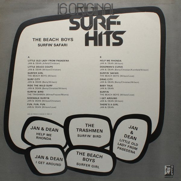 Various : 16 Original Surf-Hits (LP, Comp)