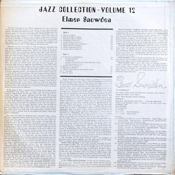 Elmer Snowden : Jazz Collection - Volume 12 (LP, Comp)