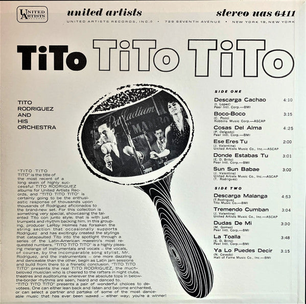 Tito Rodriguez & His Orchestra : Tito, Tito, Tito (LP, Album)