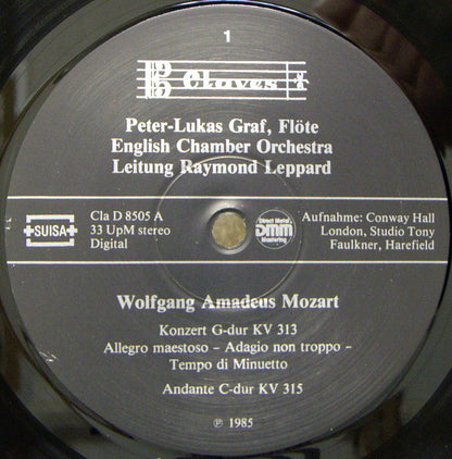 Wolfgang Amadeus Mozart, Peter-Lukas Graf, English Chamber Orchestra, Raymond Leppard : Flötenkonzerte  (LP, DMM)