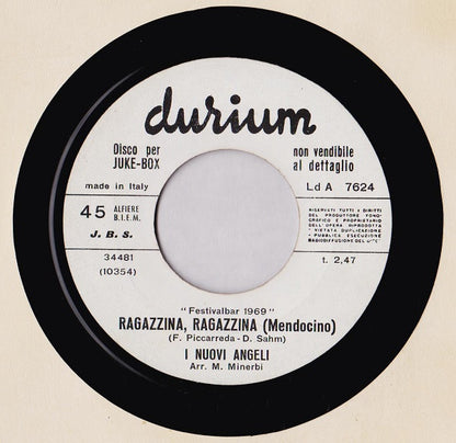 I Nuovi Angeli / Little Tony : Ragazzina, Ragazzina = Mendocino / Solo Per Te (7", Jukebox)