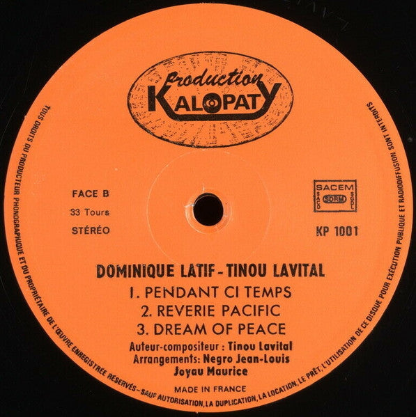 Tinou Lavital Avec Dominique Latif : Tinou Lavital Avec Dominique Latif (LP)