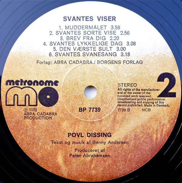 Povl Dissing & Benny Andersen : Svantes Viser (LP, Album)