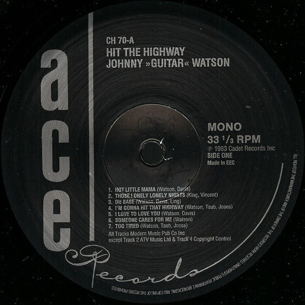 Johnny Guitar Watson : Hit The Highway (LP, Comp)