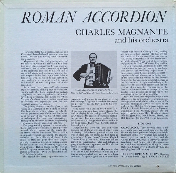 Charles Magnante And His Orchestra : Roman Accordion (LP, Gat)