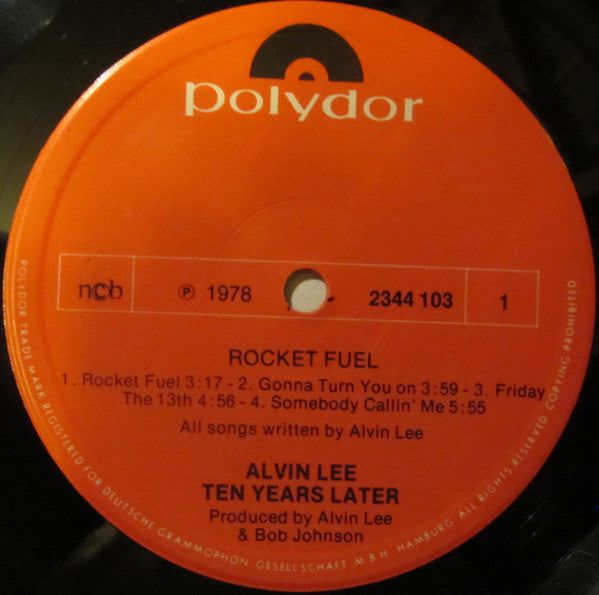 Alvin Lee & Ten Years Later : Rocket Fuel (LP, Album)