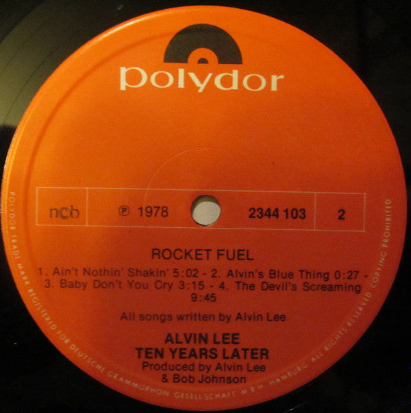 Alvin Lee & Ten Years Later : Rocket Fuel (LP, Album)