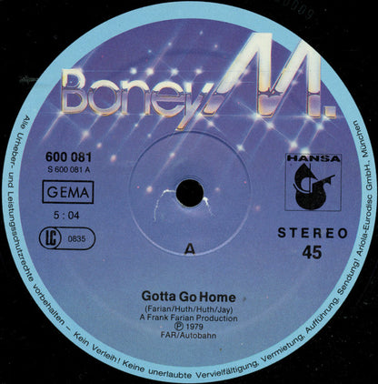 Boney M. : Gotta Go Home / El Lute (12", Single)