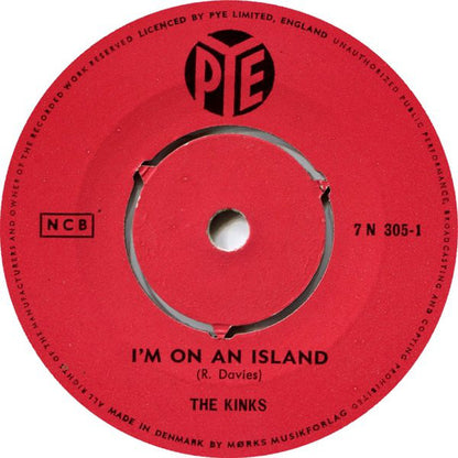 The Kinks : I'm On An Island  (7", Single)