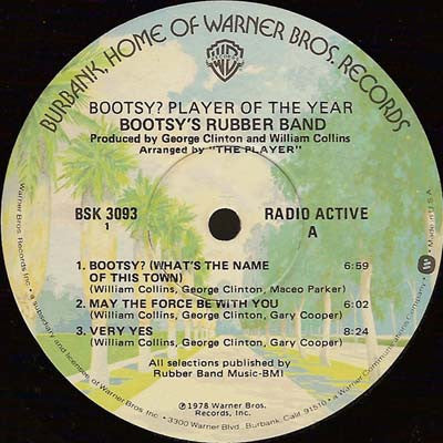 Bootsy's Rubber Band : Bootsy? Player Of The Year (LP, Album, Win)