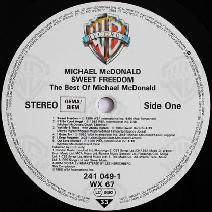 Michael McDonald : Sweet Freedom (The Best Of Michael McDonald) (LP, Comp, RM)