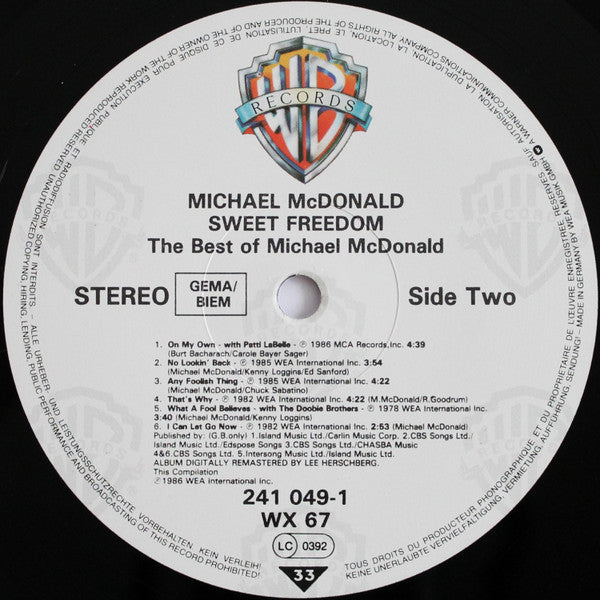 Michael McDonald : Sweet Freedom (The Best Of Michael McDonald) (LP, Comp, RM)