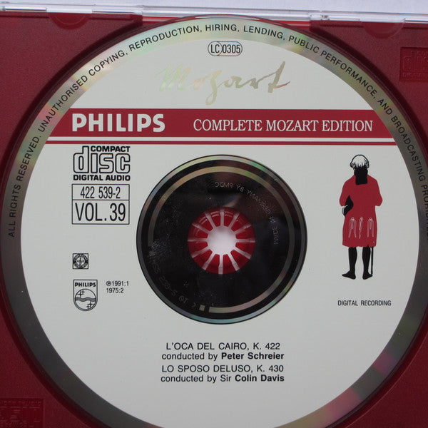 Wolfgang Amadeus Mozart - Kammerorchester Carl Philipp Emanuel Bach / Peter Schreier - London Symphony Orchestra / Sir Colin Davis : L'Oca Del Cairo - Lo Sposo Deluso (CD, Album, Comp)