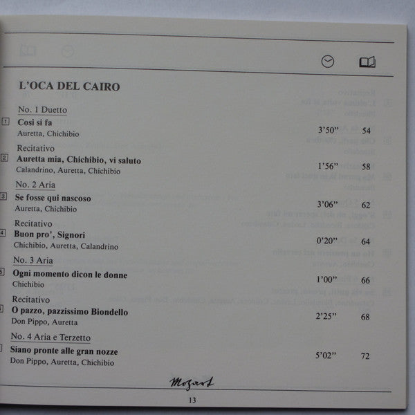 Wolfgang Amadeus Mozart - Kammerorchester Carl Philipp Emanuel Bach / Peter Schreier - London Symphony Orchestra / Sir Colin Davis : L'Oca Del Cairo - Lo Sposo Deluso (CD, Album, Comp)