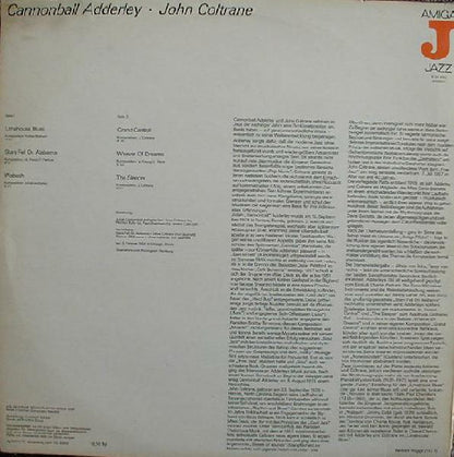 Cannonball Adderley - John Coltrane : Cannonball Adderley - John Coltrane (LP, Album, RE, Red)
