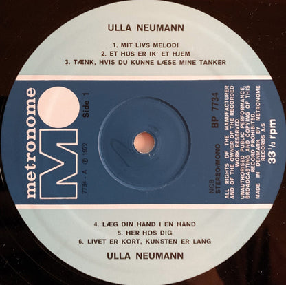 Ulla Neumann : Ulla Neumann (LP)