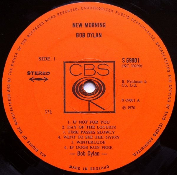Bob Dylan : New Morning (LP, Album)