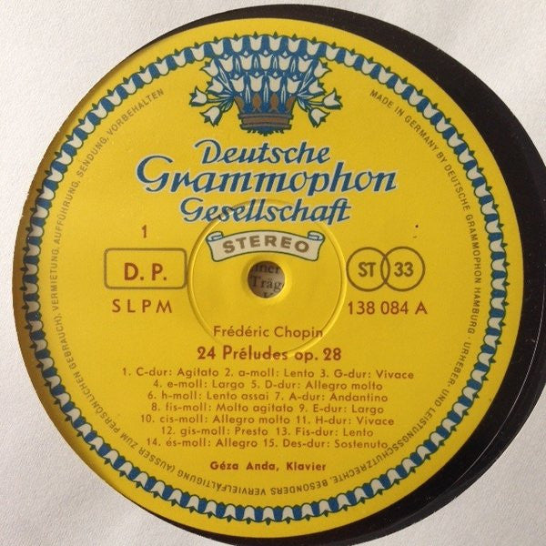 Frédéric Chopin - Géza Anda : 24 Preludes Op. 28 • Polonaise No. 6 Op. 53  (LP)