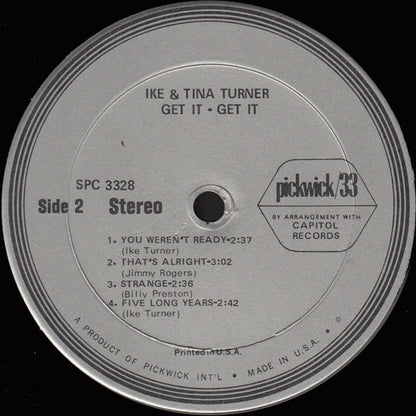 Ike & Tina Turner : Get It - Get It (LP, Album, RE)