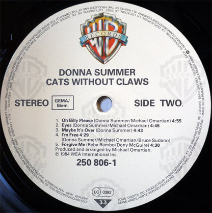 Donna Summer : Cats Without Claws (LP, Album)