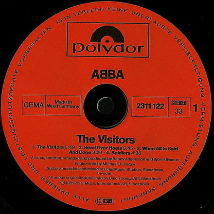 ABBA : The Visitors (LP, Album, Inj)