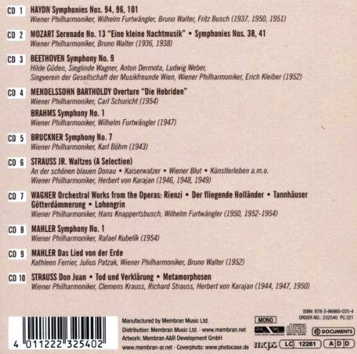 Wiener Philharmoniker : Wiener Philharmoniker (10xCD, Comp, Mono + Box)
