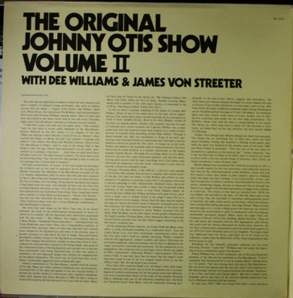 The Johnny Otis Show With Devonia Williams & James Von Streeter : The Original Johnny Otis Show Volume II (2xLP, Comp, Hub)