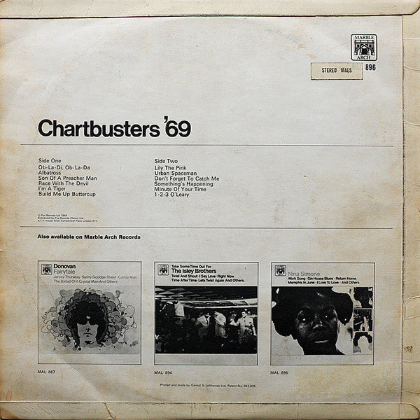 Unknown Artist : Chartbusters '69 (LP)