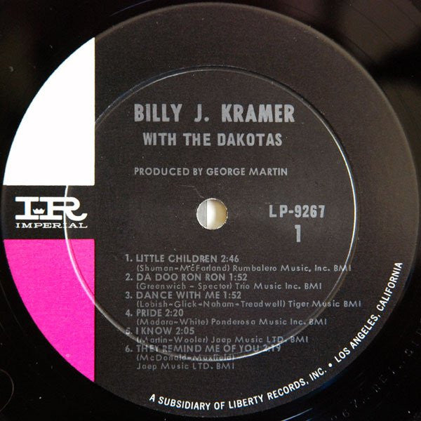 Billy J. Kramer & The Dakotas : Little Children (LP, Album, Mono, RP, Ind)