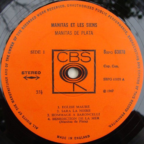 Manitas De Plata : Manitas Et Les Siens (Recorded Live At Saintes-Maries-de-la-Mer) (LP)