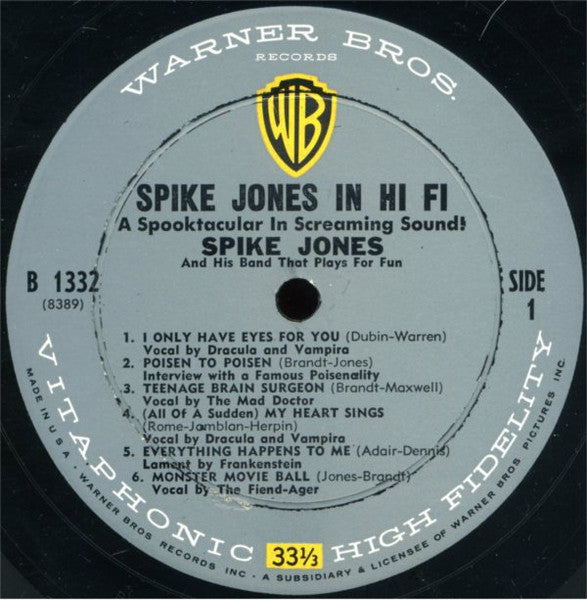 Spike Jones And The Band That Plays For Fun : Spike Jones In Hi-Fi (A Spooktacular In Screaming Sound!) (LP, Album, Mono)