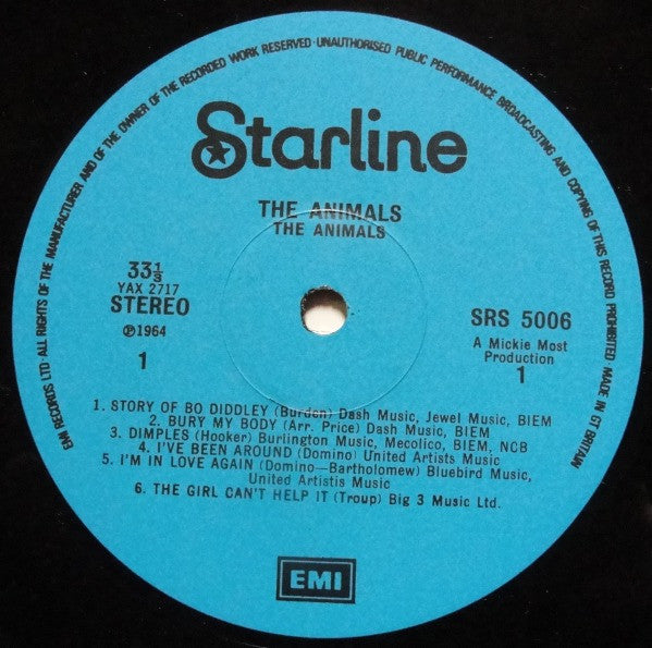 The Animals : The Animals (LP, Album, RE)
