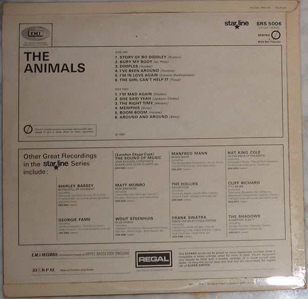 The Animals : The Animals (LP, Album, RE)