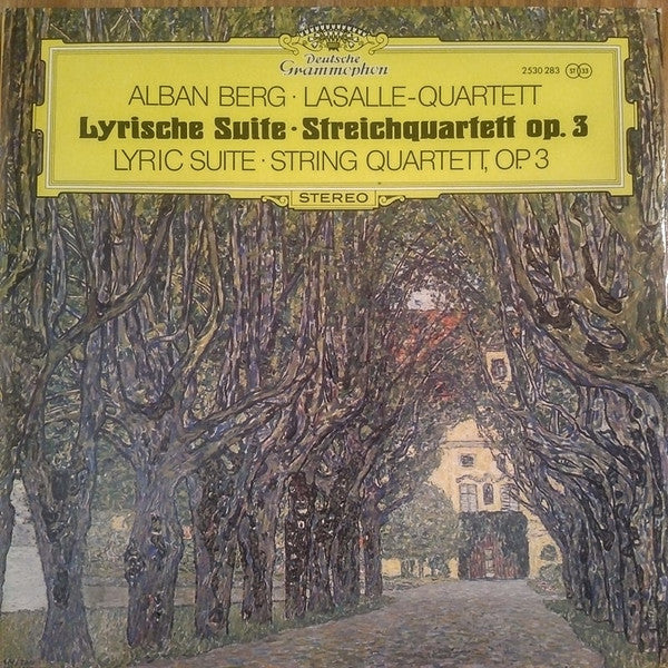 Alban Berg, Lasalle Quartet : Lyrische Suite - Streichquartett Op. 3 (Lyric Suite - String Quartett, Op. 3) (LP)