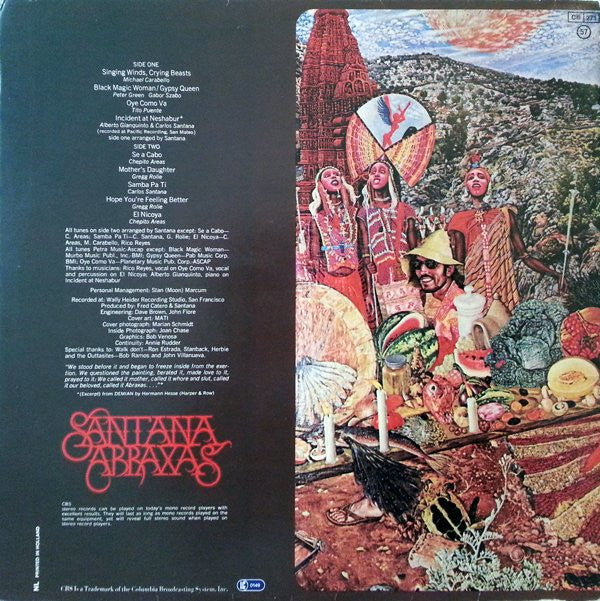 Santana : Abraxas (LP, Album, RE, Gat)