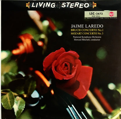 Wolfgang Amadeus Mozart, Max Bruch - Jaime Laredo, National Symphony Orchestra, Howard Mitchell : Bruch Concerto No.1, Mozart Concerto No.3 (LP)