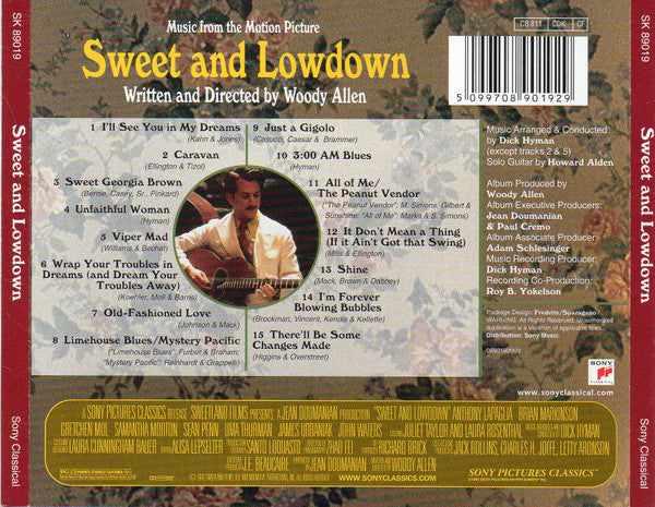 Various : Sweet And Lowdown (Music From The Motion Picture Written And Directed By Woody Allen) (CD, Album)