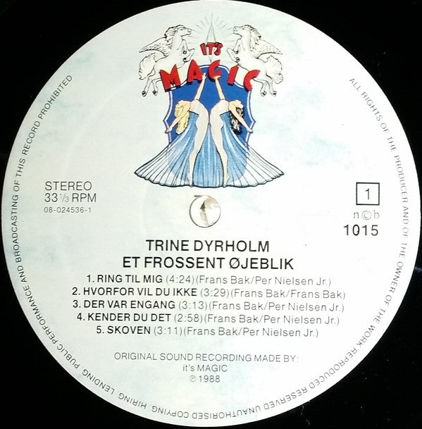 Trine Dyrholm : Et Frossent Øjeblik (LP, Album)