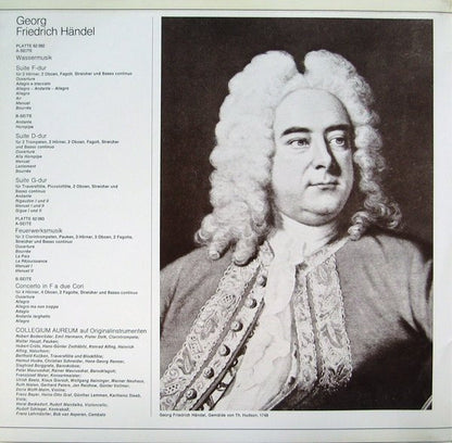 Georg Friedrich Händel, Collegium Aureum : Wassermusik / Feuerwerksmusik / Concerto F-dur (2xLP, Comp, Club, S/Edition)