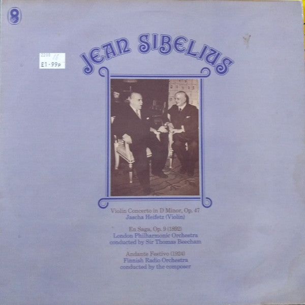 Jean Sibelius : Violin Concerto In D Minor, Op. 47, En Saga, Op. 9, Andante Festivo (LP, Comp)