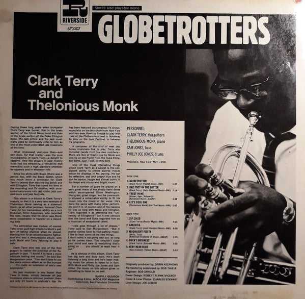 Clark Terry And Thelonious Monk : Globetrotters (LP, Album, RE, RM)