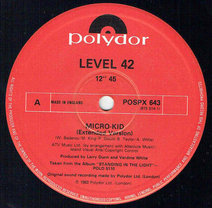 Level 42 : Micro-Kid (12", Single)