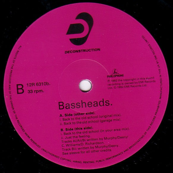 Bassheads : Back To The Old School (12")